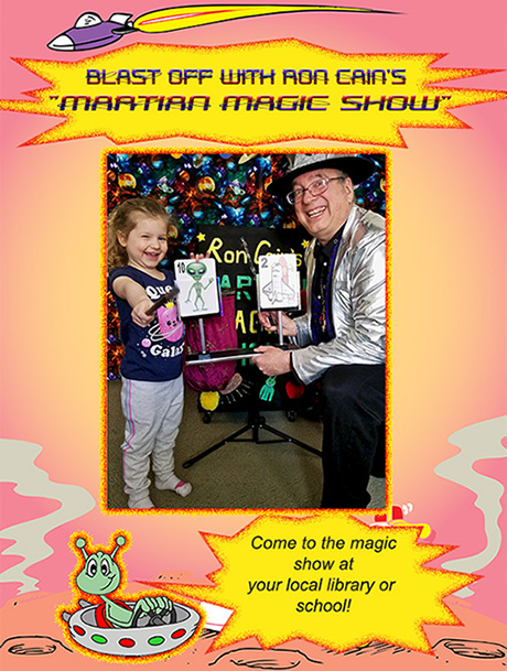 Magic show flyer poster template with smiling Vector Image